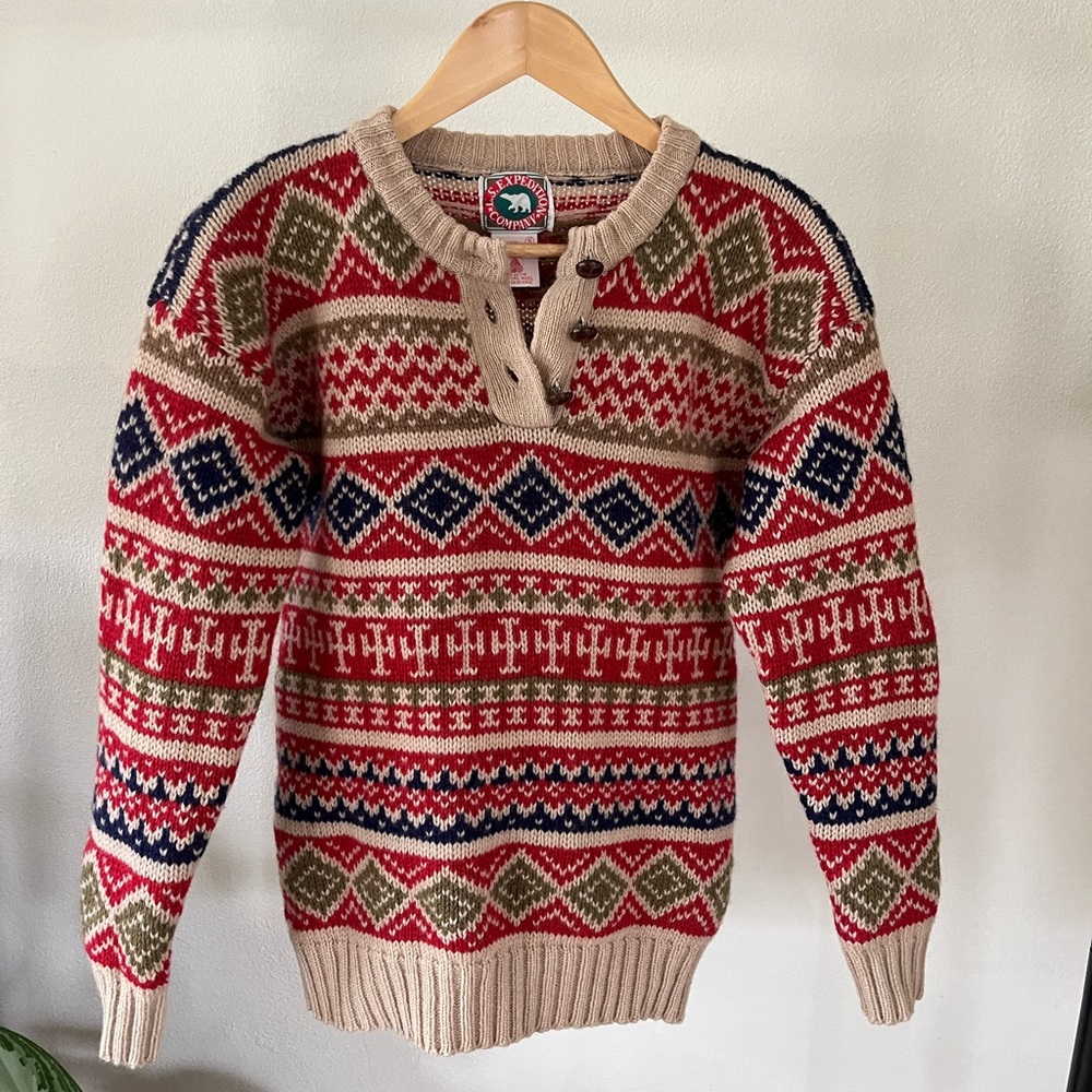 Vintage Wool Fair Isle Sweater
